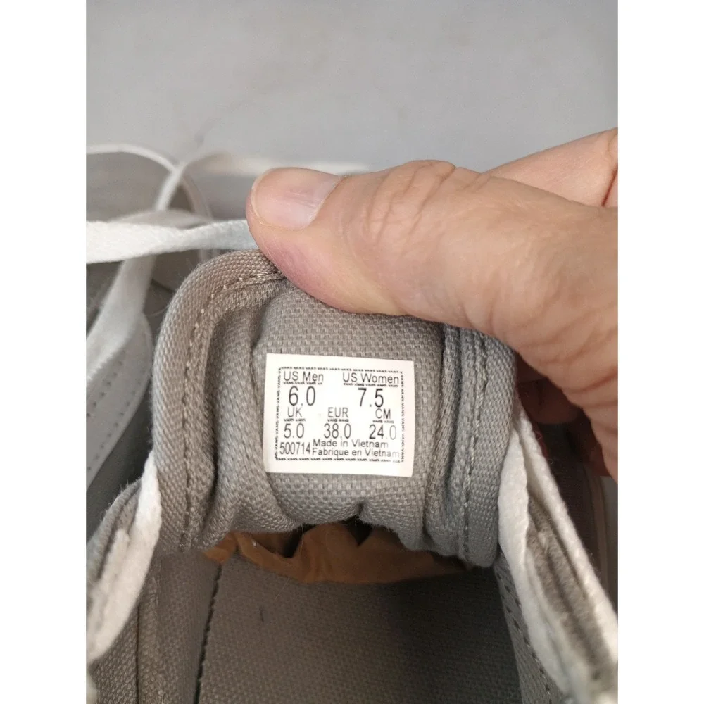 Vans Off The Wall 500714 Gray Casual Shoes Sneakers Unisex Size M 6 W 7.5
